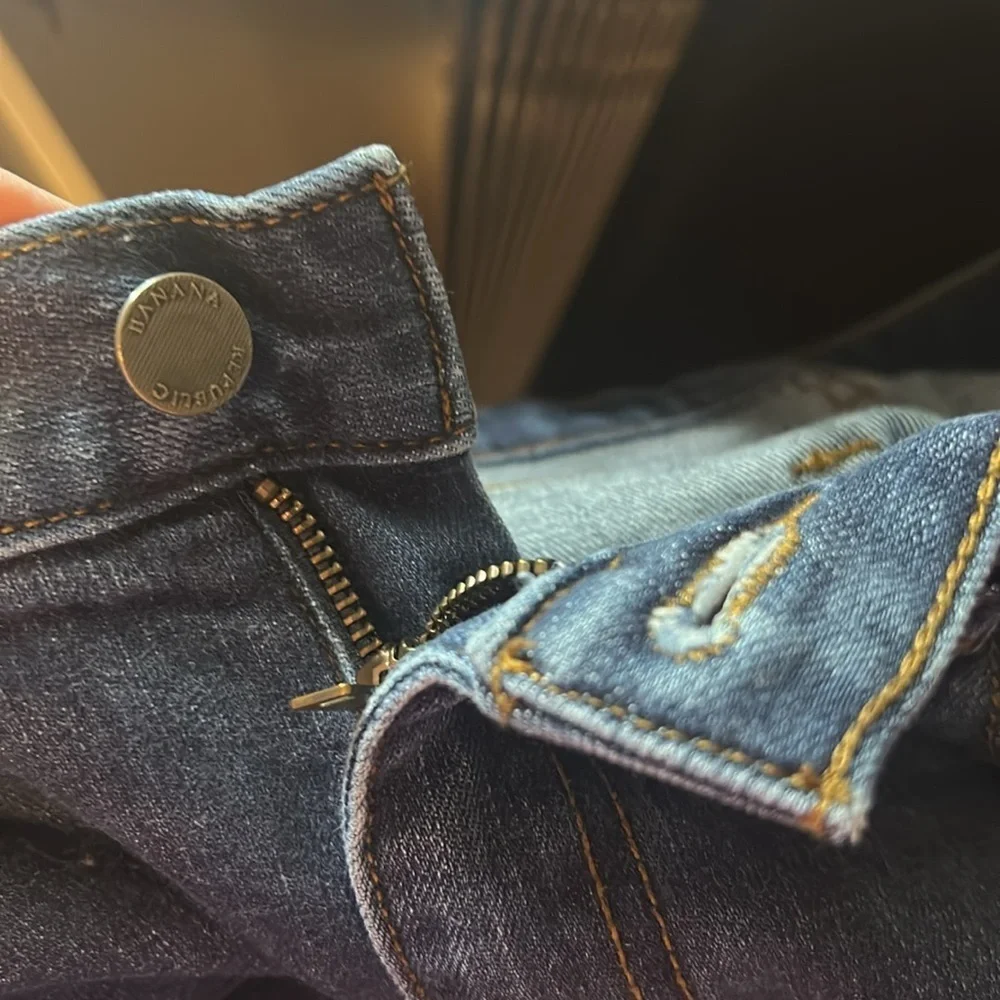 Banana Republic Men Jeans 33 X 30 Blue Straight Denim Pant Casual Everyday